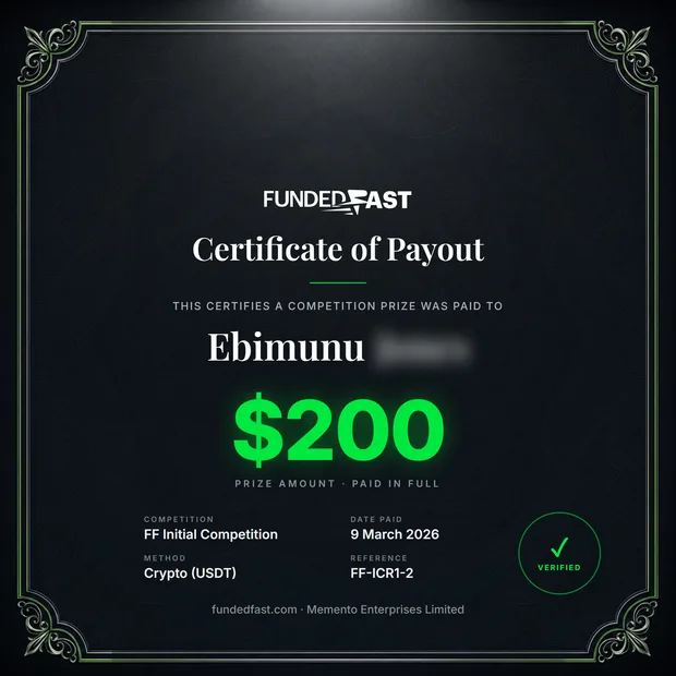 FF Initial Competition payout of $200 to Ebimunu