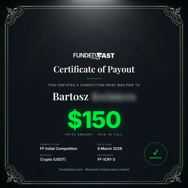 FF Initial Competition payout of $150 to Bartosz