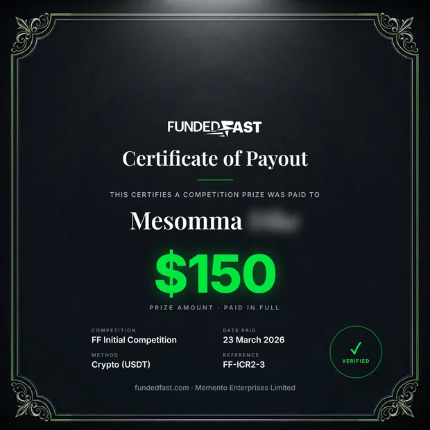 FF Initial Competition payout of $150 to Mesomma