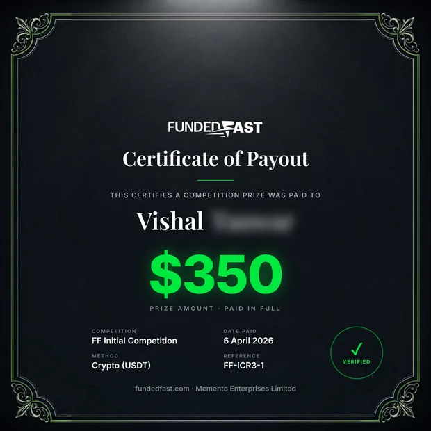 FF Initial Competition payout of $350 to Vishal