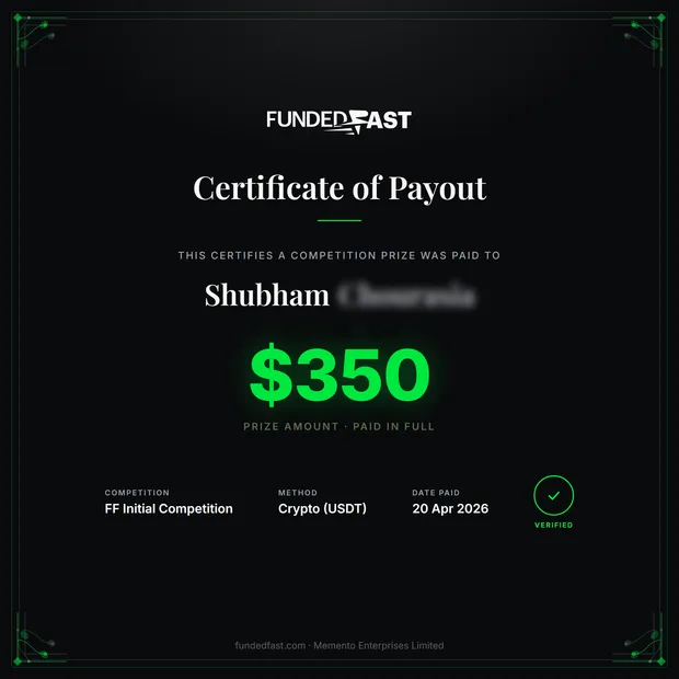 FF Initial Competition payout of $350 to Shubham