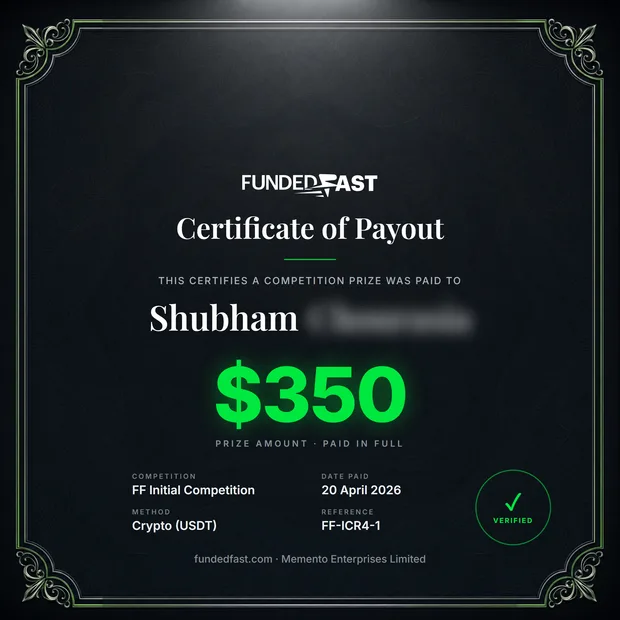 FF Initial Competition payout of $350 to Shubham