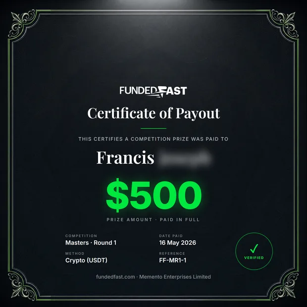 Masters · Round 1 payout of $500 to Francis