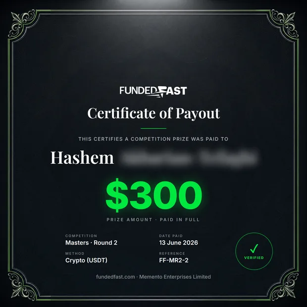 Masters · Round 2 payout of $300 to Hashem