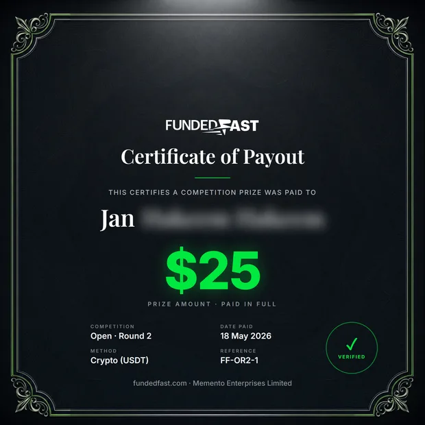 Open · Round 2 payout of $25 to Jan