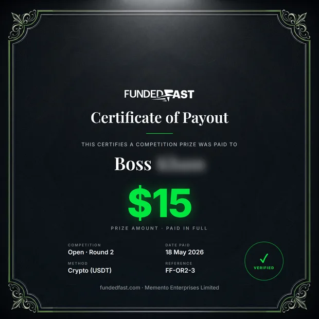 Open · Round 2 payout of $15 to Boss