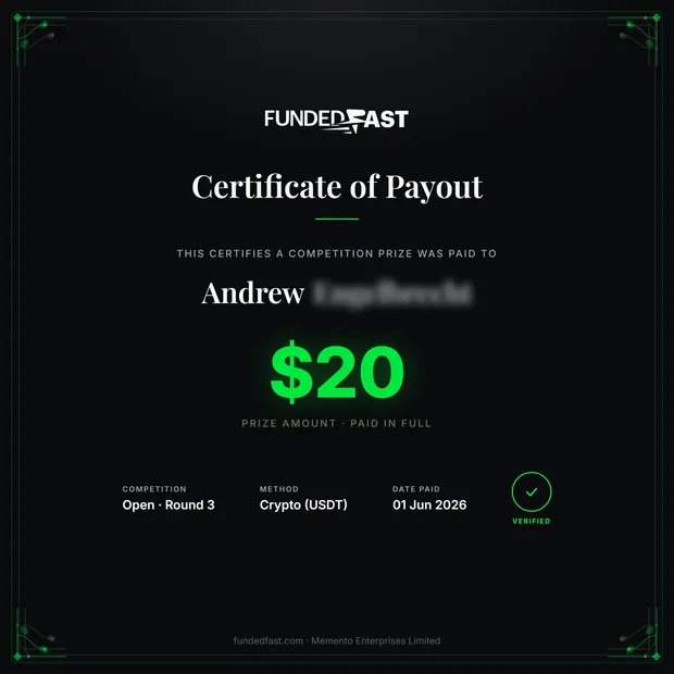 Open · Round 3 payout of $20 to Andrew