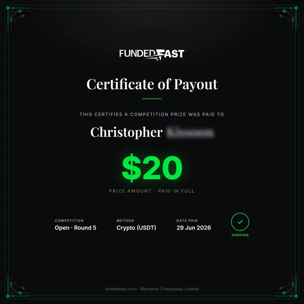 Open · Round 5 payout of $20 to Christopher